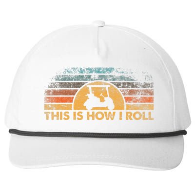 This Is How I Roll Vintage Golf Cart Snapback Five-Panel Rope Hat