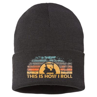 This Is How I Roll Vintage Golf Cart Sustainable Knit Beanie