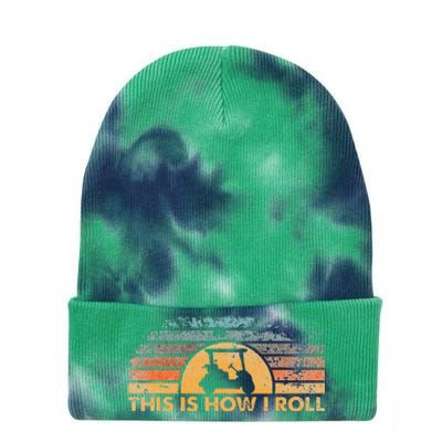 This Is How I Roll Vintage Golf Cart Tie Dye 12in Knit Beanie