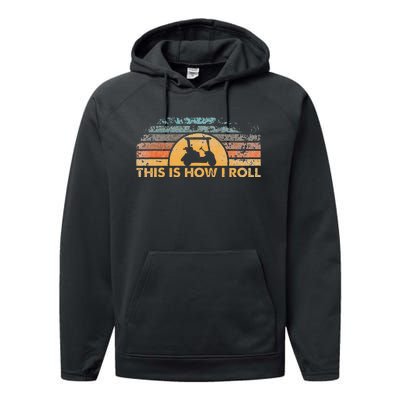 This Is How I Roll Vintage Golf Cart Performance Fleece Hoodie