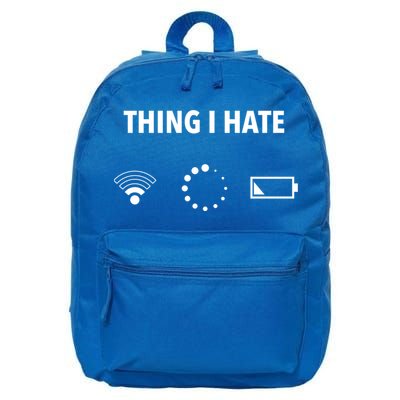 Things I Hate Gift Funny Computer Gamers Nerds And Geeks Gift 16 in Basic Backpack