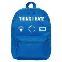 Things I Hate Gift Funny Computer Gamers Nerds And Geeks Gift 16 in Basic Backpack