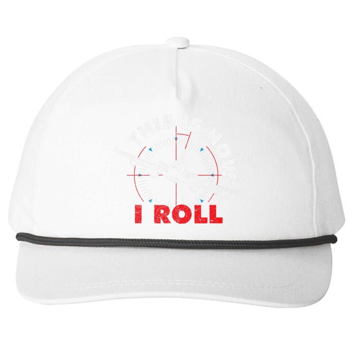 This Is How I Roll Airline Pilot Aviator Aircraft Lover Snapback Five-Panel Rope Hat