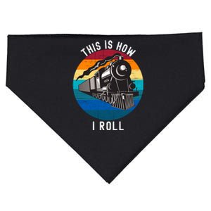 This Is How I Roll Train Funny Locomotive & Railroad Lover USA-Made Doggie Bandana