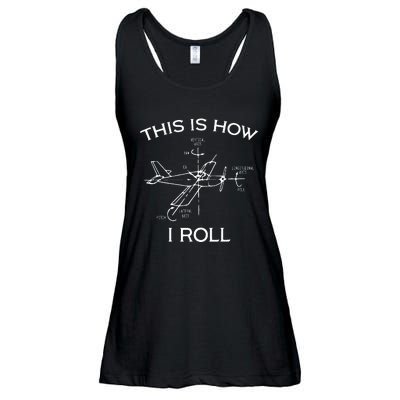 This Is How I Roll Airplane Aircraft Pilot Flying Plane Gift  Ladies Essential Flowy Tank