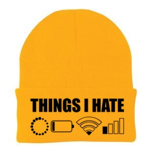 Things I Hate Meaningful Gift Funny Computer Scientist And Gamer Gift Knit Cap Winter Beanie