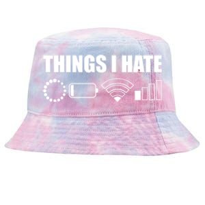 Things I Hate Meaningful Gift Funny Computer Scientist And Gamer Gift Tie-Dyed Bucket Hat