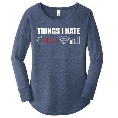 Things I Hate Cute Gift Funny Computer Scientist And Gamer Cute Gift Women's Perfect Tri Tunic Long Sleeve Shirt