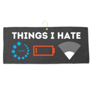 Things I Hate Great Gift Gamer Computer Science Programmer And Coding Cute Gift Large Microfiber Waffle Golf Towel