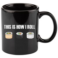 This Is How I Roll Japanese Sushi Lover Funny Gift 11oz C Handle Ceramic Mug
