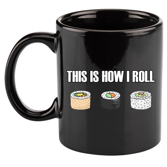 This Is How I Roll Japanese Sushi Lover Funny Gift 11oz C Handle Ceramic Mug