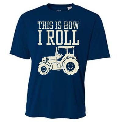 This Is How I Roll Tractor Farm Truck Farming Farmer Gift Cooling Performance Crew T-Shirt