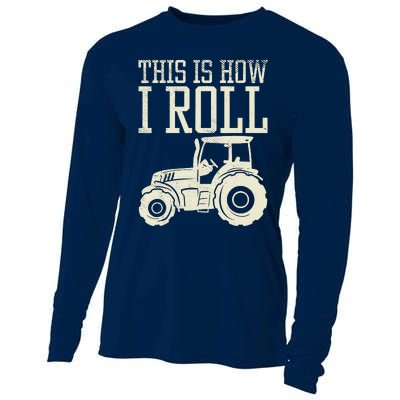 This Is How I Roll Tractor Farm Truck Farming Farmer Gift Cooling Performance Long Sleeve Crew