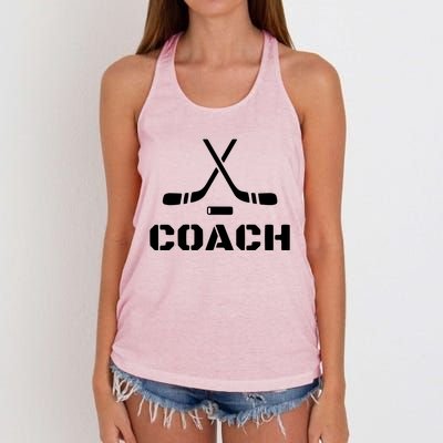 Trainer Ice Hockey Sport Hobby Ball Fun Women's Knotted Racerback Tank