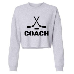 Trainer Ice Hockey Sport Hobby Ball Fun Cropped Pullover Crew