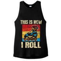 This Is How I Roll Rollerblades Skater Inline Skating Ladies PosiCharge Tri-Blend Wicking Tank