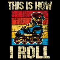 This Is How I Roll Rollerblades Skater Inline Skating Bucket Hat