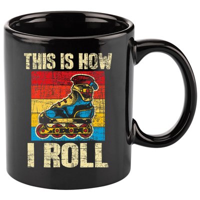 This Is How I Roll Rollerblades Skater Inline Skating 11oz C Handle Ceramic Mug