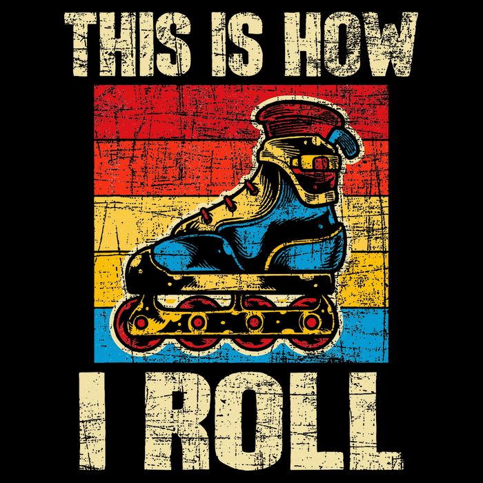 This Is How I Roll Rollerblades Skater Inline Skating Drawstring Bag
