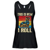 This Is How I Roll Rollerblades Skater Inline Skating Ladies Essential Flowy Tank