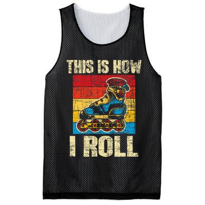This Is How I Roll Rollerblades Skater Inline Skating Mesh Reversible Basketball Jersey Tank