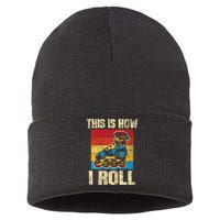 This Is How I Roll Rollerblades Skater Inline Skating Sustainable Knit Beanie