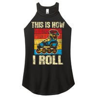 This Is How I Roll Rollerblades Skater Inline Skating Women's Perfect Tri Rocker Tank
