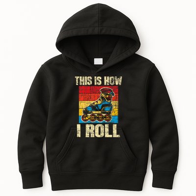 This Is How I Roll Rollerblades Skater Inline Skating Kids Hoodie