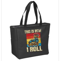 This Is How I Roll Rollerblades Skater Inline Skating Zip Tote Bag