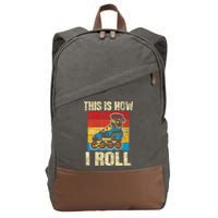 This Is How I Roll Rollerblades Skater Inline Skating Cotton Canvas Backpack