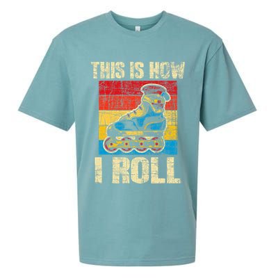 This Is How I Roll Rollerblades Skater Inline Skating Sueded Cloud Jersey T-Shirt
