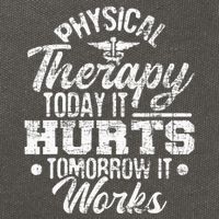 Today It Hurts Tomorrow It Works DPT Physical Therapist PT Cotton Canvas Backpack