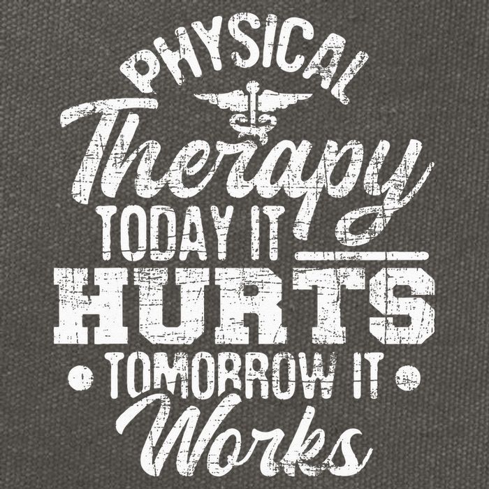 Today It Hurts Tomorrow It Works DPT Physical Therapist PT Cotton Canvas Backpack