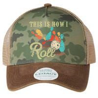 This Is How I Roll Retro Bowling Lover Funny Bowler Gifts Legacy Tie Dye Trucker Hat