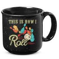 This Is How I Roll Retro Bowling Lover Funny Bowler Gifts 15oz Campfire Ceramic Mug
