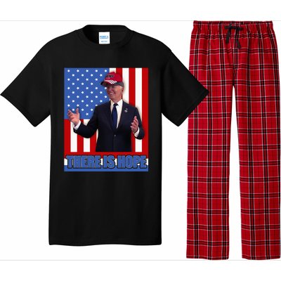 There Is Hope Joe Biden Wearing Trump Hat Pajama Set