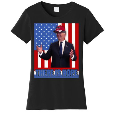 There Is Hope Joe Biden Wearing Trump Hat Women's T-Shirt