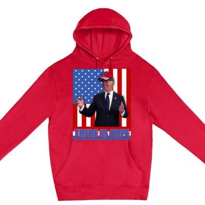 There Is Hope Joe Biden Wearing Trump Hat Premium Pullover Hoodie