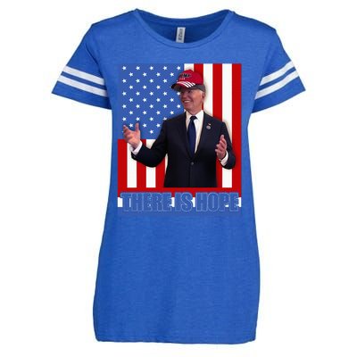 There Is Hope Joe Biden Wearing Trump Hat Enza Ladies Jersey Football T-Shirt