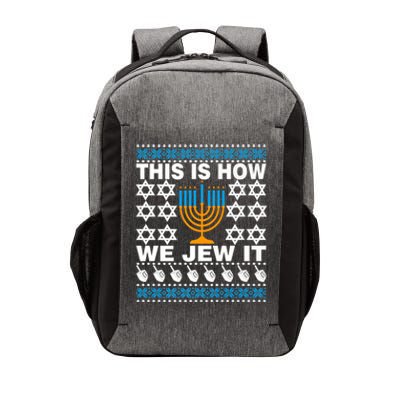 This Is How We Jew It Funny Ugly Happy Hanukkah Sweater  Premium Vector Backpack