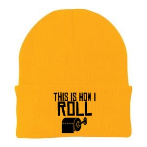 This Is How I Roll Funny Toilet Paper Humor Gift Knit Cap Winter Beanie