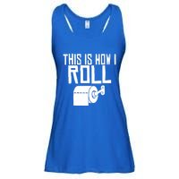 This Is How I Roll Funny Toilet Paper Humor Gift Ladies Essential Flowy Tank