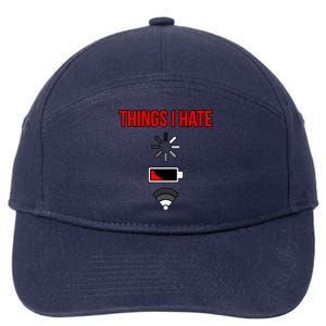 Things I Hate Computer It Tech Software Programmer Graphic Gift 7-Panel Snapback Hat