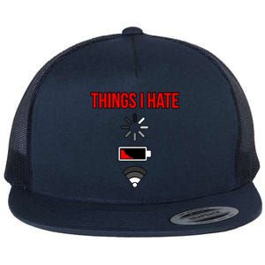 Things I Hate Computer It Tech Software Programmer Graphic Gift Flat Bill Trucker Hat