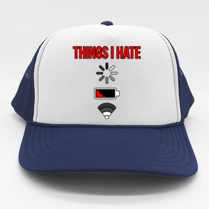 Things I Hate Computer It Tech Software Programmer Graphic Gift Trucker Hat