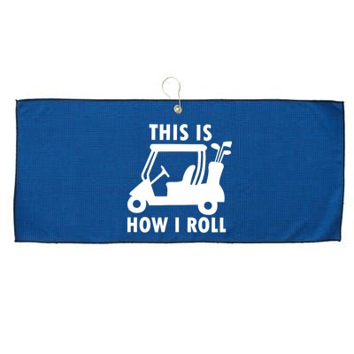 This Is How I Roll Funny Humor Golf Vintage Large Microfiber Waffle Golf Towel