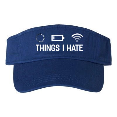 Things I Hate Computer Scientist Nerd Programmer Geek Funny Meaningful Gift Valucap Bio-Washed Visor