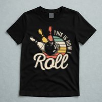 This Is How I Roll Retro Bowling Bowler Funny Gift Cap Sleeve T-Shirt