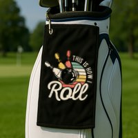 This Is How I Roll Retro Bowling Bowler Funny Gift Cap Sleeve Golf Towel