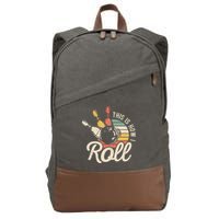 This Is How I Roll Retro Bowling Bowler Funny Gift Cap Sleeve Cotton Canvas Backpack